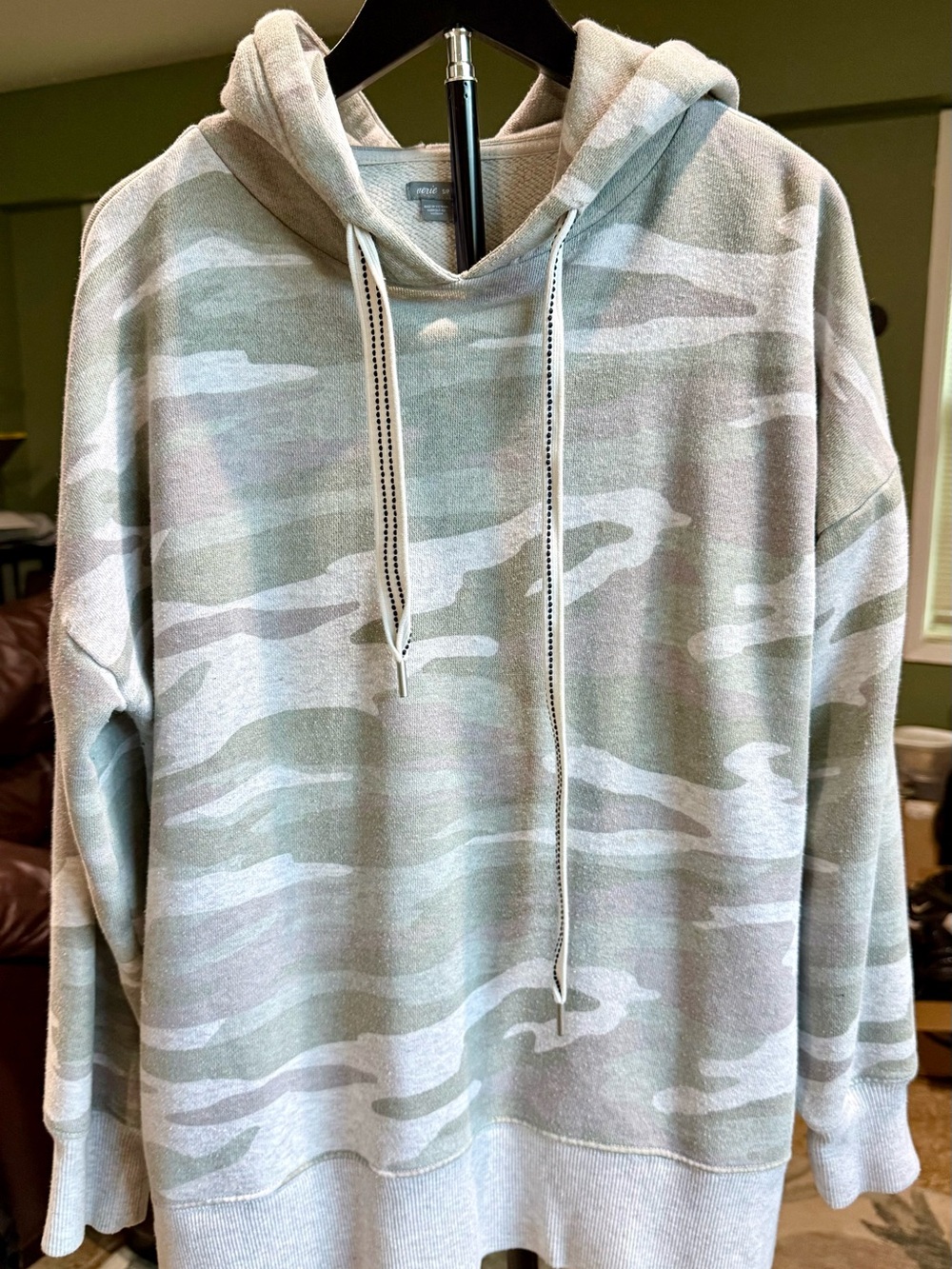 aerie Sage Green Camo Hoodie Pullover